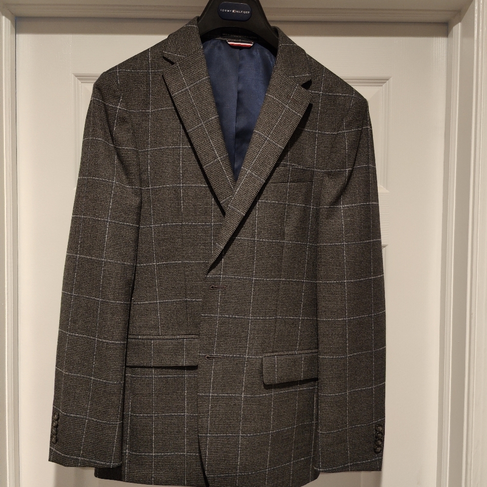 Tommy Hilfiger black checkered sport coat